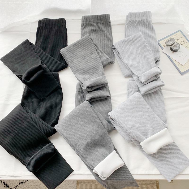 

Осенние новые утолщенные однотонные повседневные теплые фланелевые леггинсы для женщин, облегающие зимние леггинсы, женские модные плюшевые леггинсы-карандаш 25682 One Size