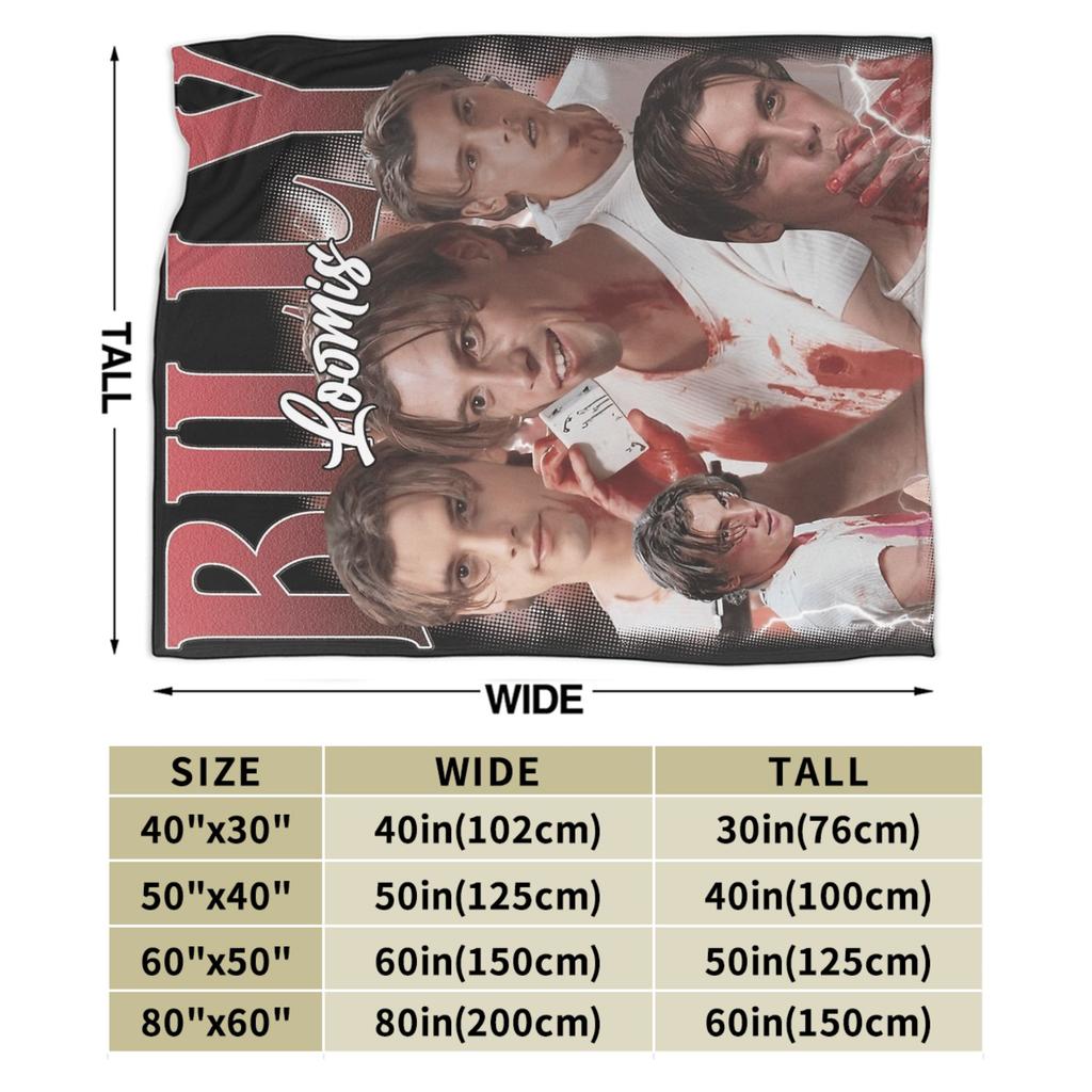 Soft Warm Blanket Picnic Horror Movie Scream Billy Loomis Throw Blanket Flannel Bedspread For Bedroom Funny Sofa Bed Cover