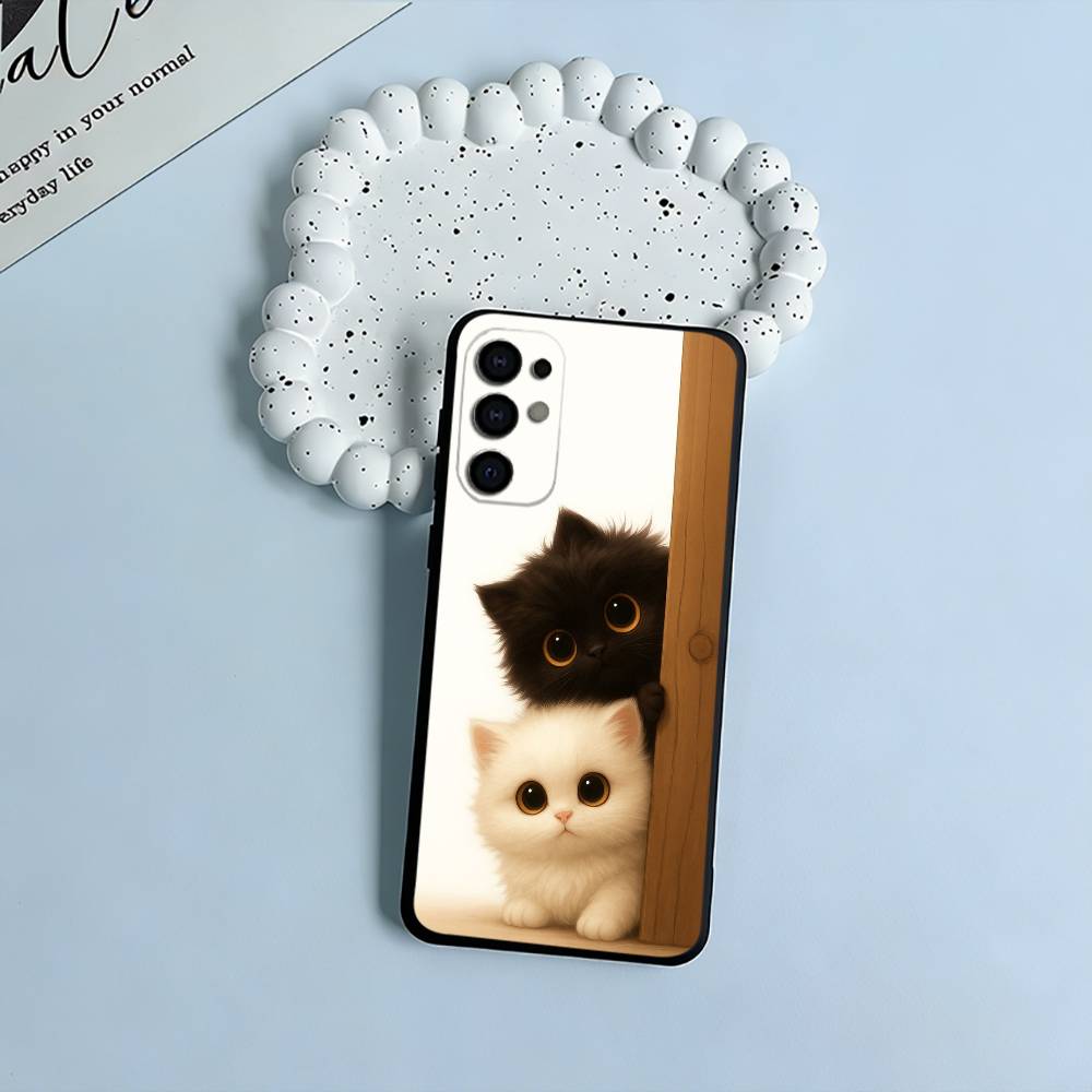 

мультяшные кошки Чехол для телефона Samsung S25,S24,S21,S22,S23,S30,Ultra,S20,Plus,Fe,Lite,Черный Мягкий Силикон Samsung S24Plus