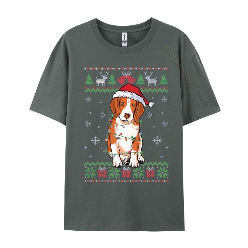 Beagle Christmas Ugly Dog Lover Tshirts Print Men TShirt Fashion Design Tops Tee Black Shirt Graphic Tees