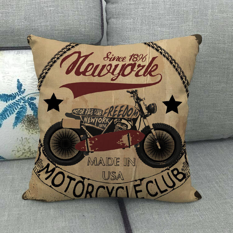 Nordic Retro Collection Digital Printing Short Plush Pillow Covers Decorative For Car Sofa Office Cushion Cover Home Goods