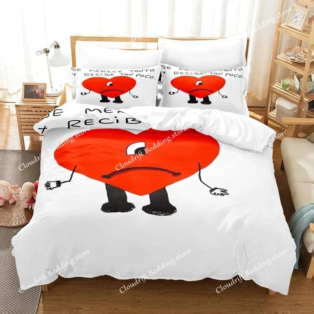 Bad Bunny Un Verano Sin Ti Duvet Cover Set Fashion Canvas Painting Bedding Set,Adults Teens Full Queen Size Comforter Cover Sets