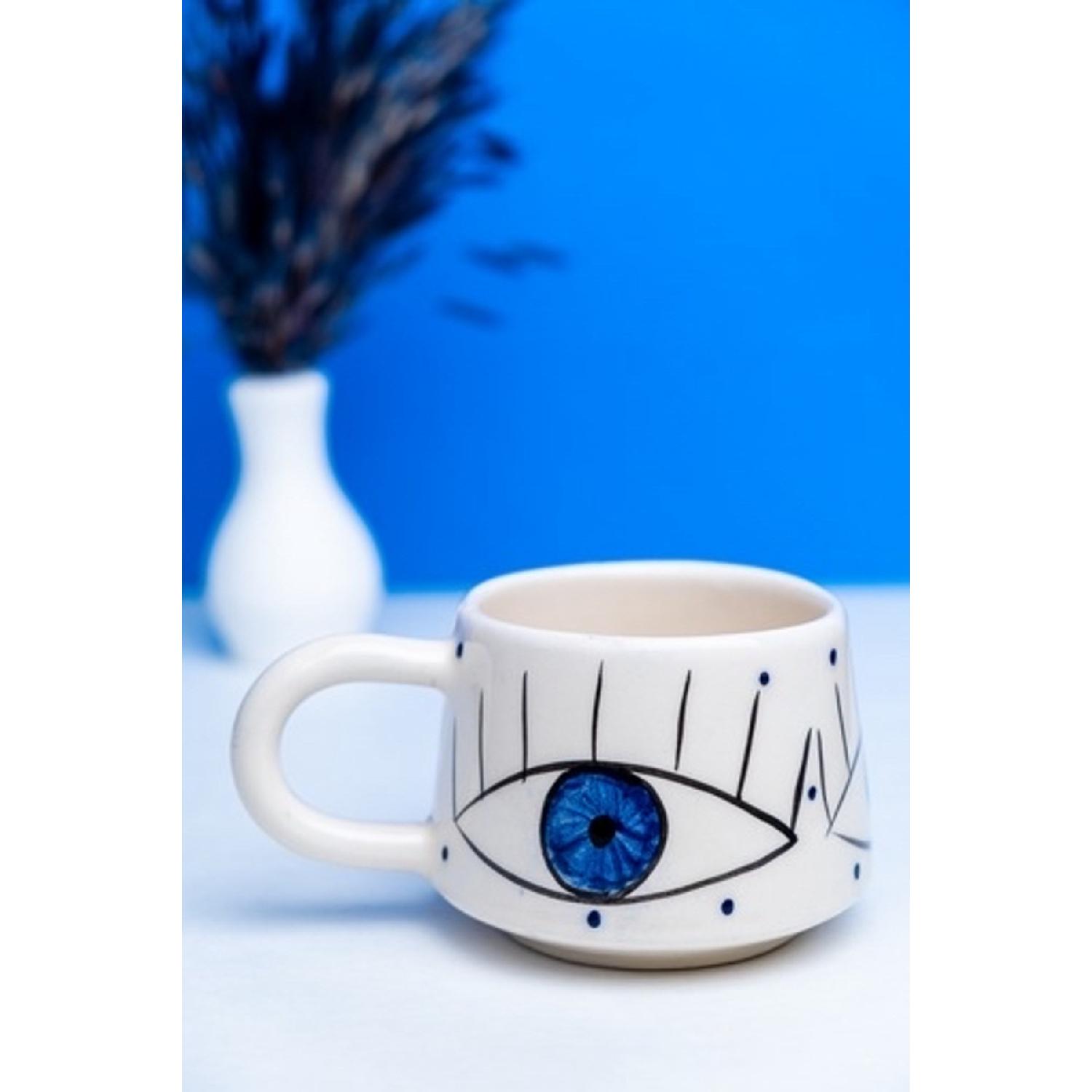 

Керамическая кружка с ручной вышивкой Mug Eye 200cc
