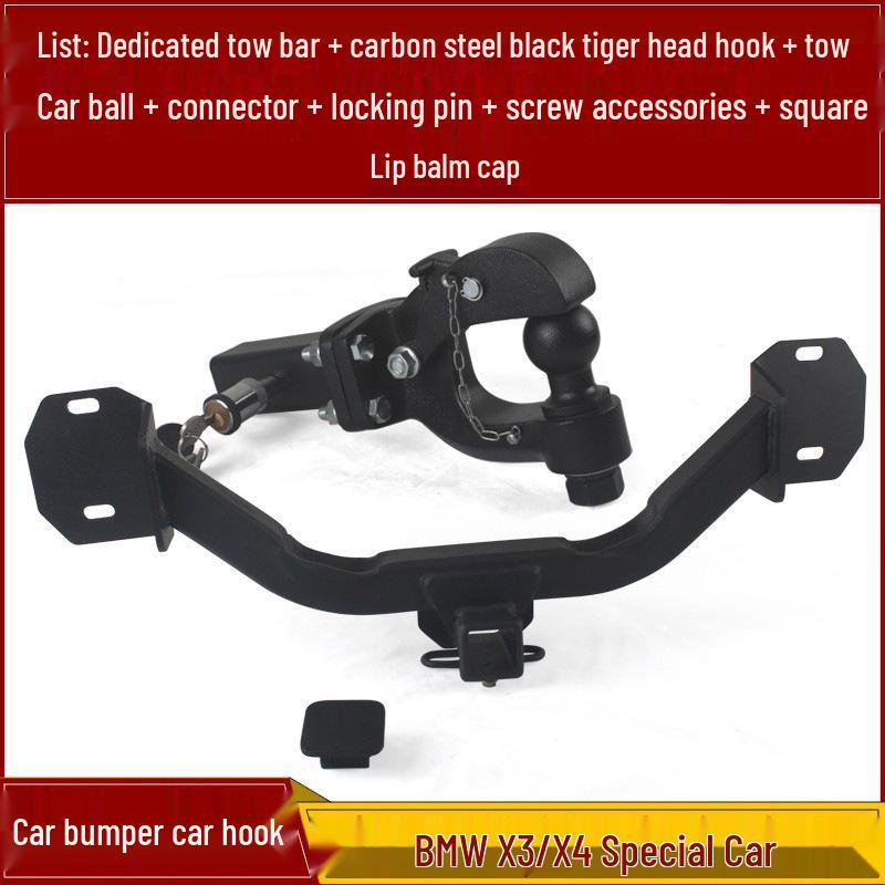 Compatible BMW X3/X4 Trailer Hitch & Rear Tow Hook Set