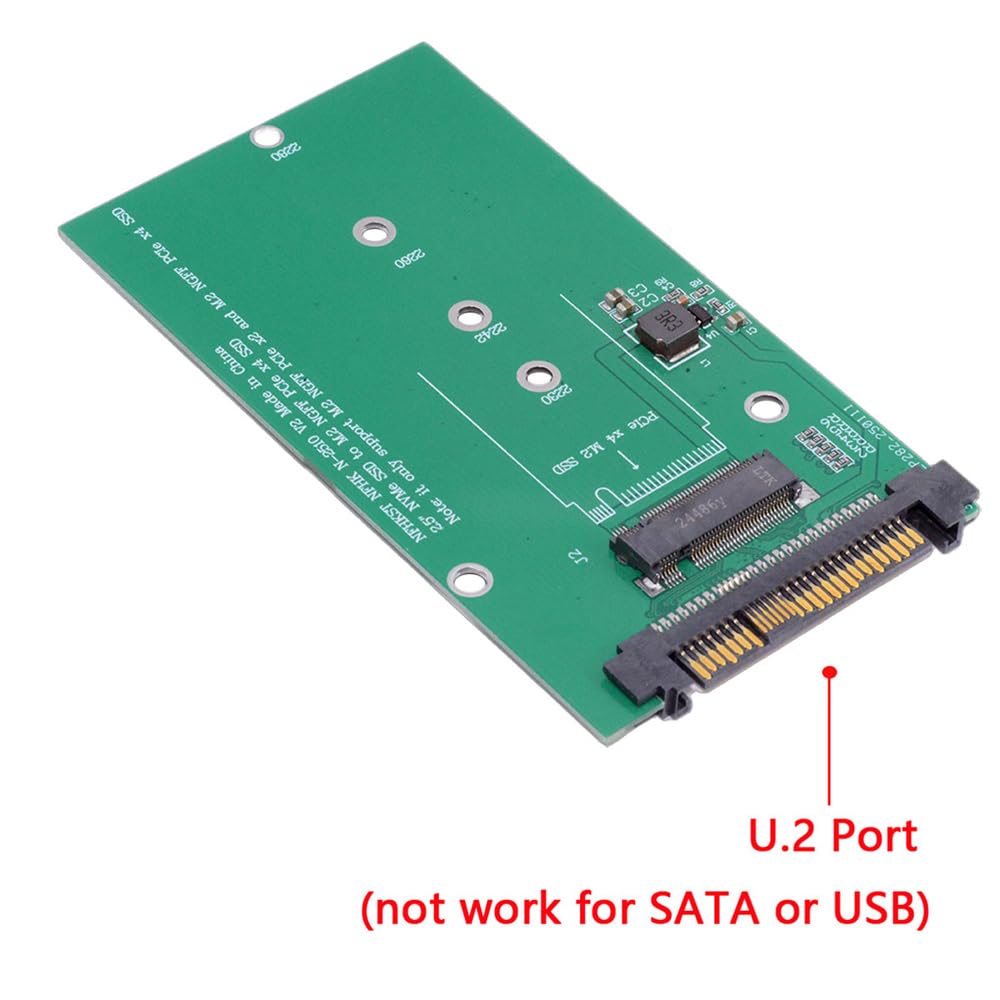 JSER M.2 Drive - U.2 (SFF-8639) M.2 PCIe NVMe SSD (M-Key) Compatible Conversion Adapter for Mainboard Replacement SSD 750 for P3600P3700