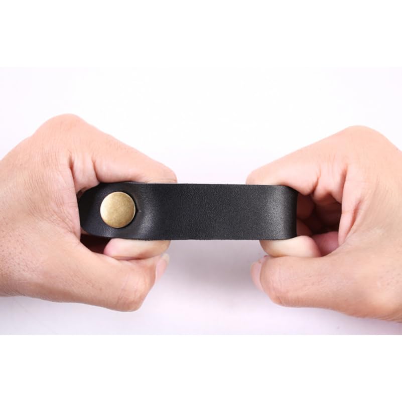LIFKOME Guitar Neck Strap Head Black 3-Pack, Leather, Acoustic, Electric, Bass, Ukulele, Button,