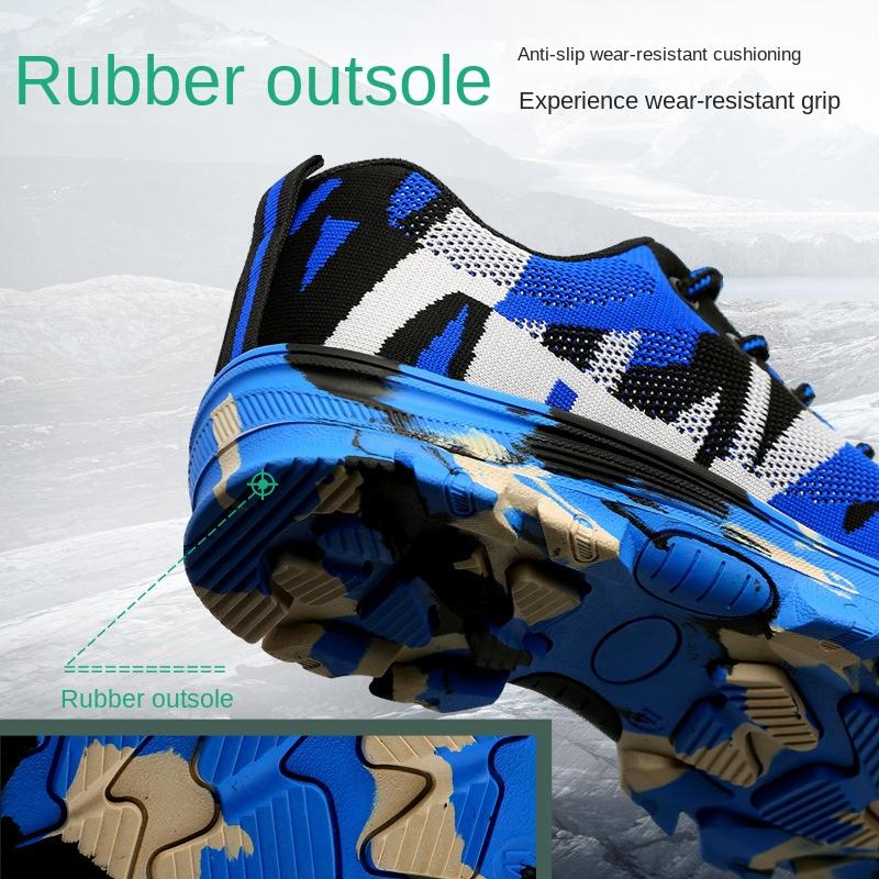 Flying Woven Labor Insurance Shoes, Anti-smashing, Anti-puncture, Wear-resistant, Non-slip, Lightweight Work Safety Shoes