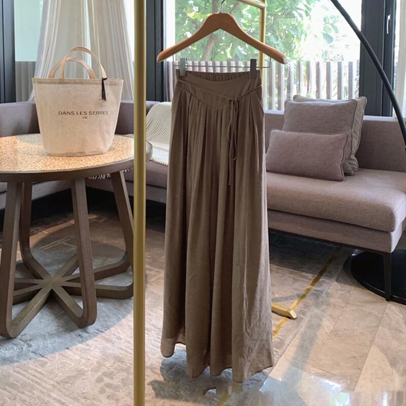 JK&JS Summer Breathable Retro Wide-Leg Skirt Pants
