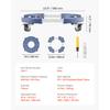 VEVOR 440lbs Blue/Black Trash Can Dolly Round Roller Base 15-22.8 In Adjustable with 4 Wheels Drum Rolling Cart for Plant Caddy