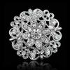 Stylish Small Rhinestone Alloy Flower Brooch