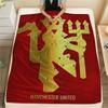 Man Utd Print FlAannel Blanket, High Quality Comfortable for All Seasons, Home Decor, Warmth and Comfort