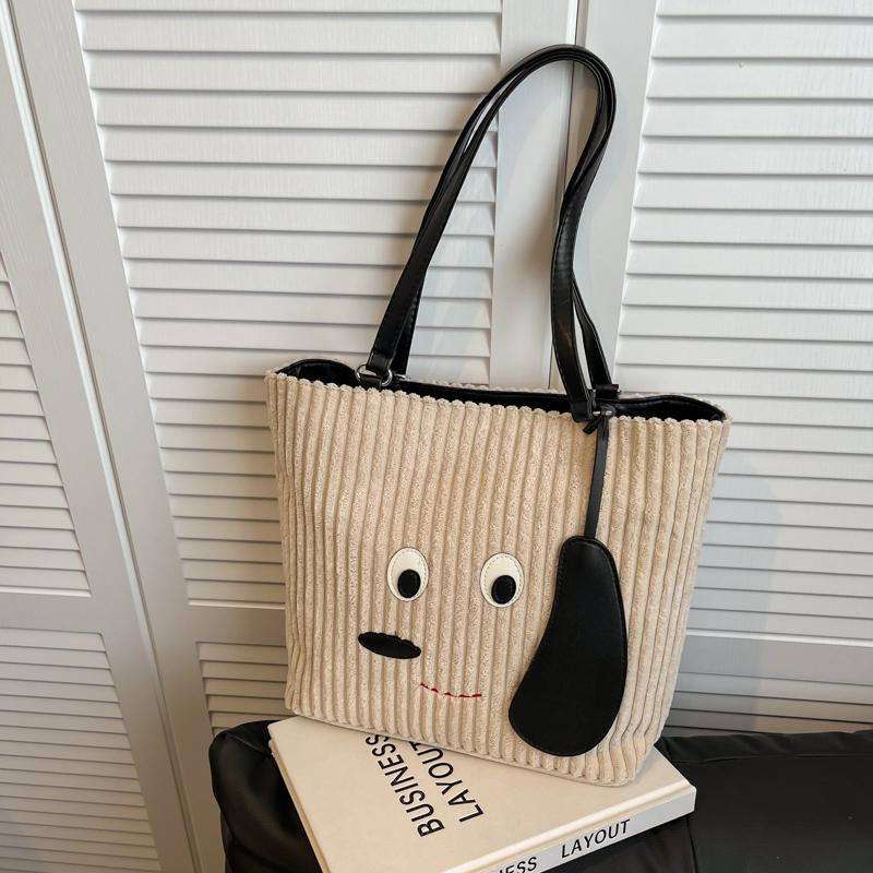 Corduroy Tote Bag Women's Shoulder Bag Large Capacity Multi-Function Backpack