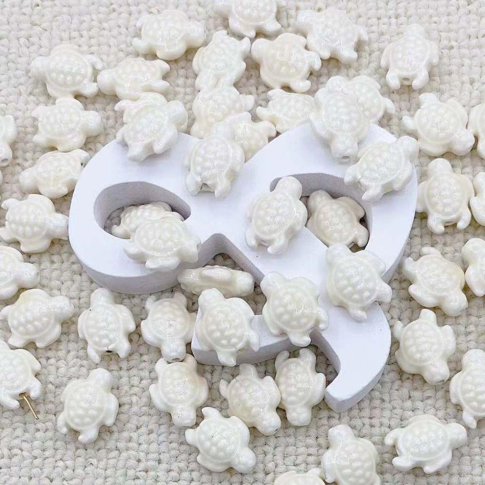 10pcs Handmade Craft Sea Turtle Bead Ceramic Jewelry Making Material  Women