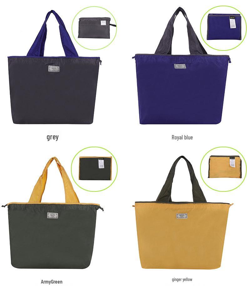 Eco-Friendly Waterproof Foldable Shoulder Shopping Bag - Large Capacity