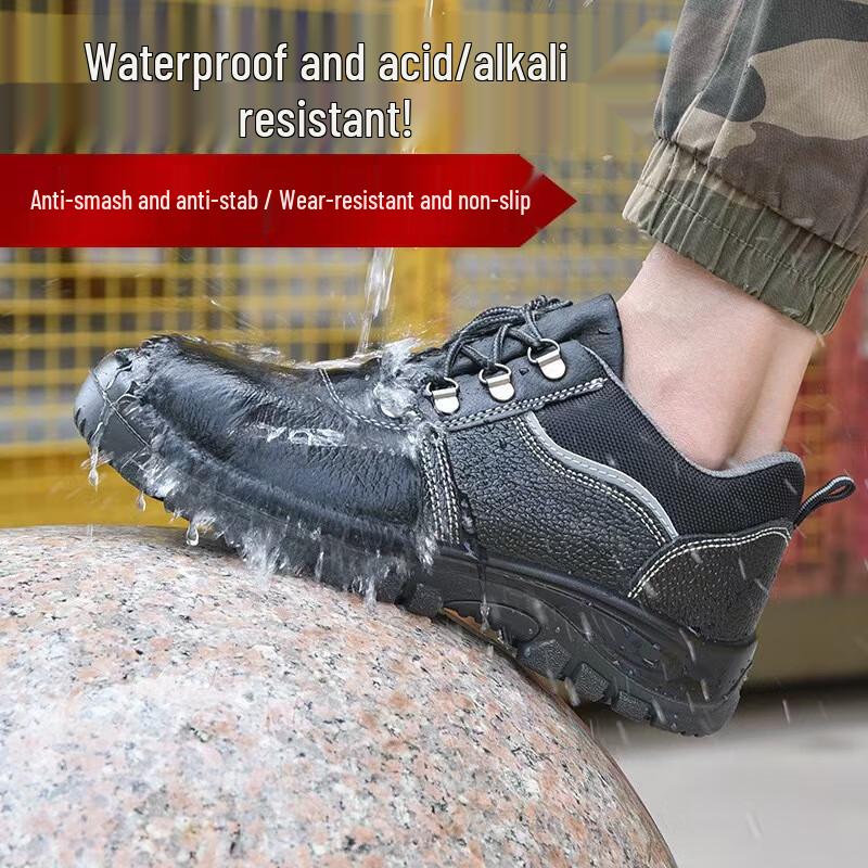 Jianguo Men s Steel Toe Safety Work Shoes CH96