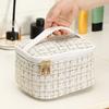Large Capacity Cosmetic Bag Portable Handheld Makeup Storage Organizer High Aesthetic Value Polyester Travel Toiletry Pouch