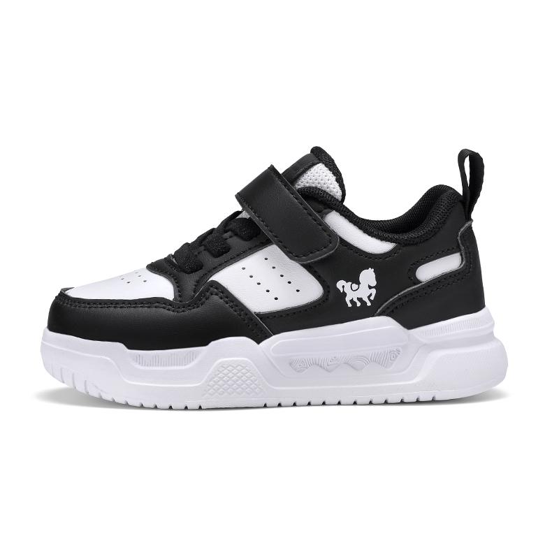 

Black White Children Shoes Boys Sneaker Autumn PU Leather 4 To 12 Years Kid Daily Casual Sneaker Luxury Boy Sports Shoes 39 чорний білий колір