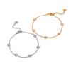 French Style Exquisite Jewelry Zircon Inlaid Bracelet, Light Luxury Versatile Accessory, Titanium Steel Bracelet