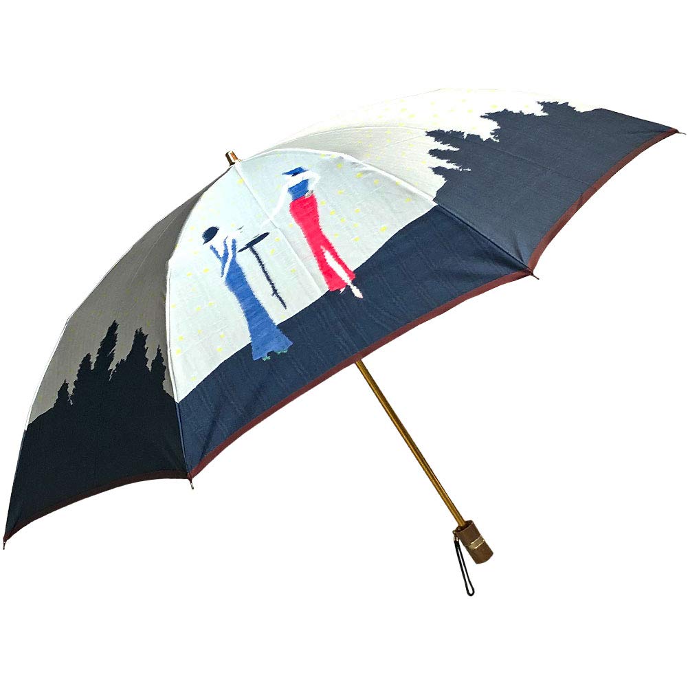 

Складной зонт NOBEL, сделанный в Японии, 55 см, раскрывающийся дизайн, женский, спицы, ткань производства Косю, с узором в виде звезд (Серый) серый