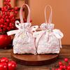 10/20/30pcs Creative Wedding Candy Bags Cloth Design Embossed Flowers Handbag Bag With Pearls Engagement Souvenir Gift Packaging