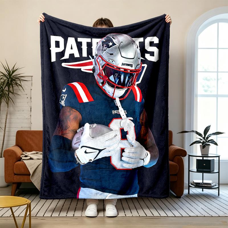 New England Patriots Weich und bequem Flanell Geeignet für Sofas Wohnzimmer Outdoor-Camping Reisen und auch ein tolles Jubiläumsgeschenk
