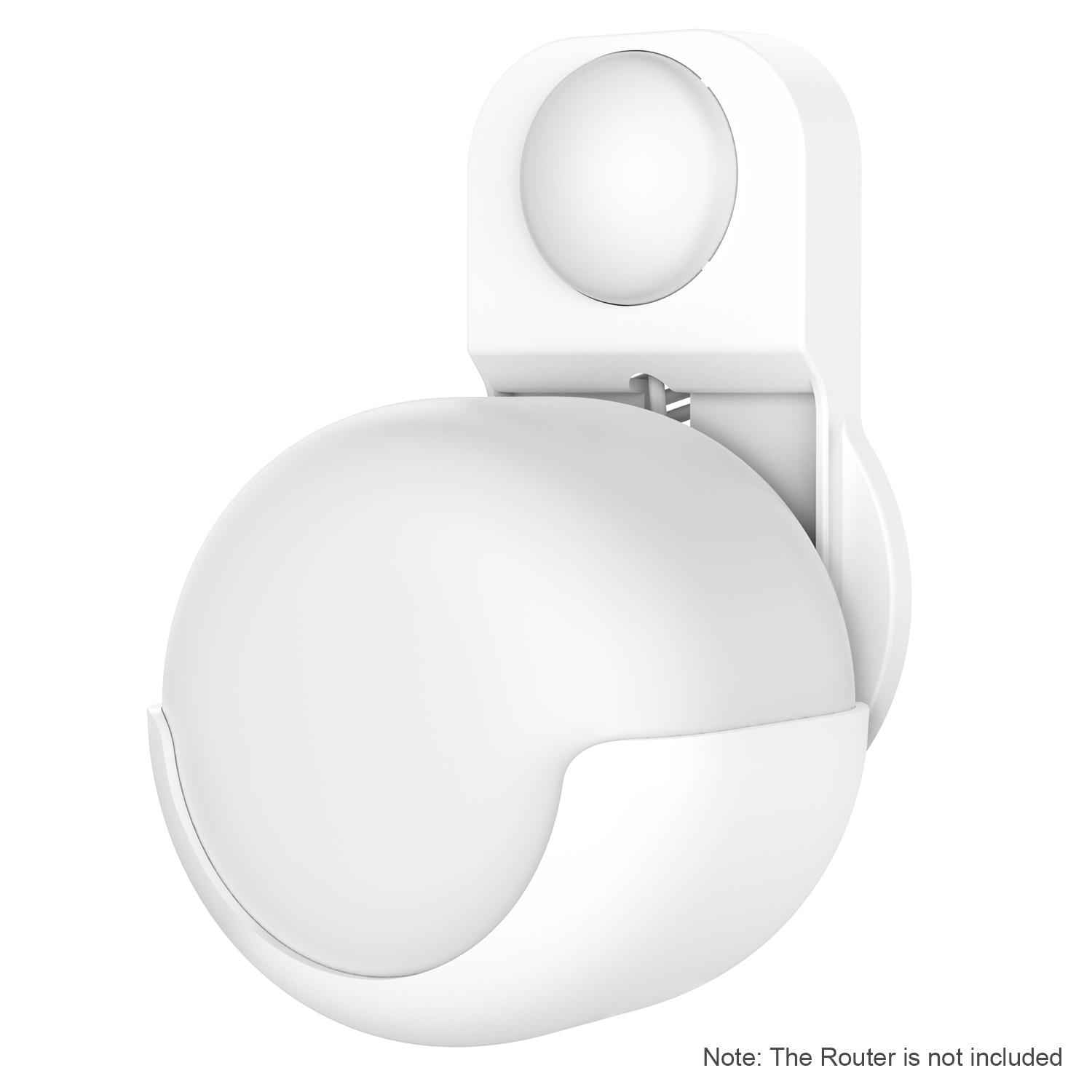 Настенный держатель для розетки Только для роутера Nest WiFi Простая установка и отсутствие путаницы из проводов Держатель-кронштейн Без винтов, белый