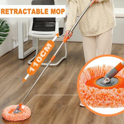 360° Rotatable Cleaning Mop, Extendable Wall Cleaning Mop Three- Telescopic Length 19.6-37.4inch