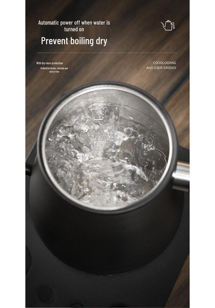 Premium Stainless Steel Electric Kettle with Long Spout for Tea and Water Boiling