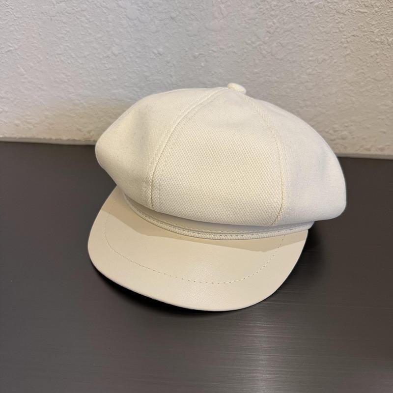 Trendy Color Solid Woolen Hats Curved Brim Autumn Winter Street Fashion Cao
