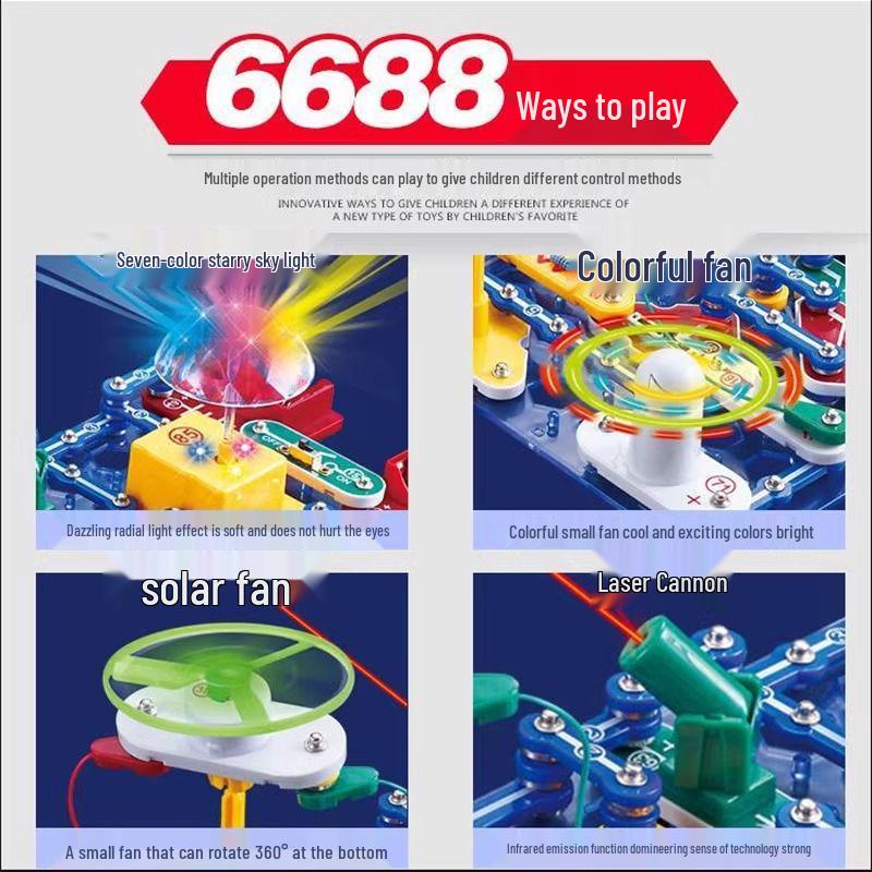 Kid's Electronic Circuit Building Blocks for Science Experiments