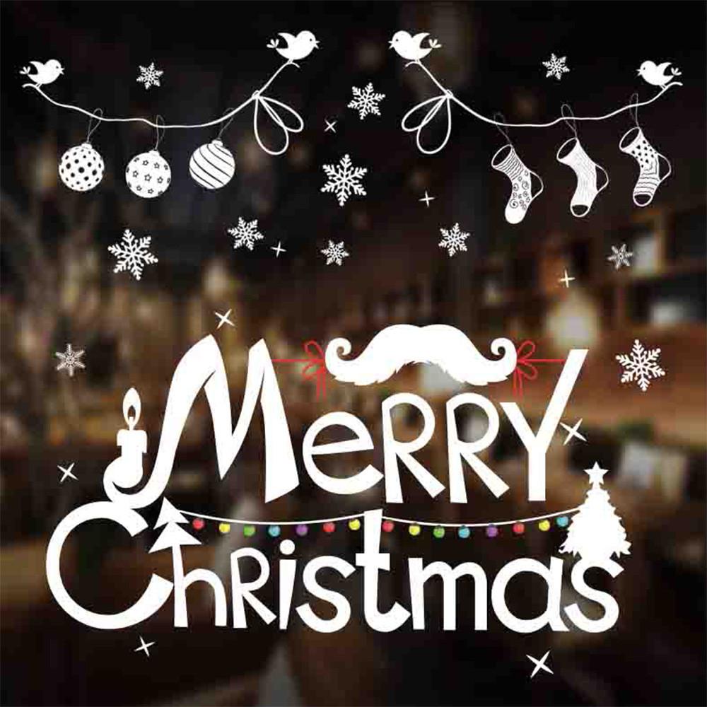New Pvc Christmas Static Cling Window Decor Featuring Festive Santa Claus Design