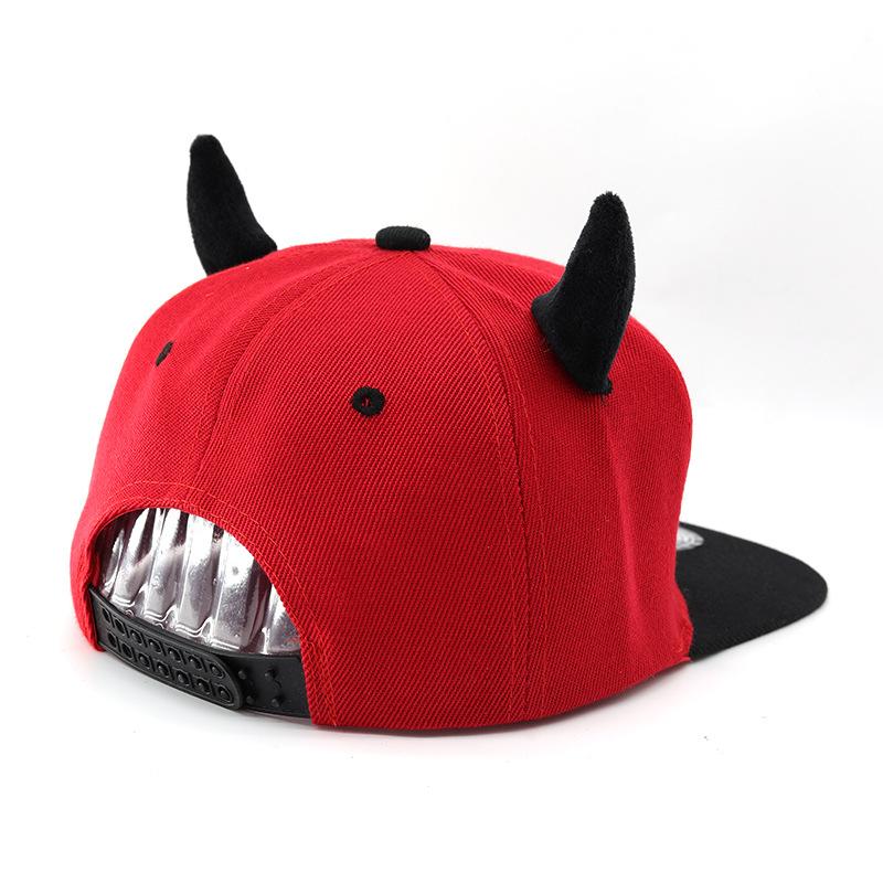 European and American Little Devil Corner Hip-hop Hat Men and Women Outdoor Travel Sunshade Baseball Cap Fashion Flat Brim Cap Tide