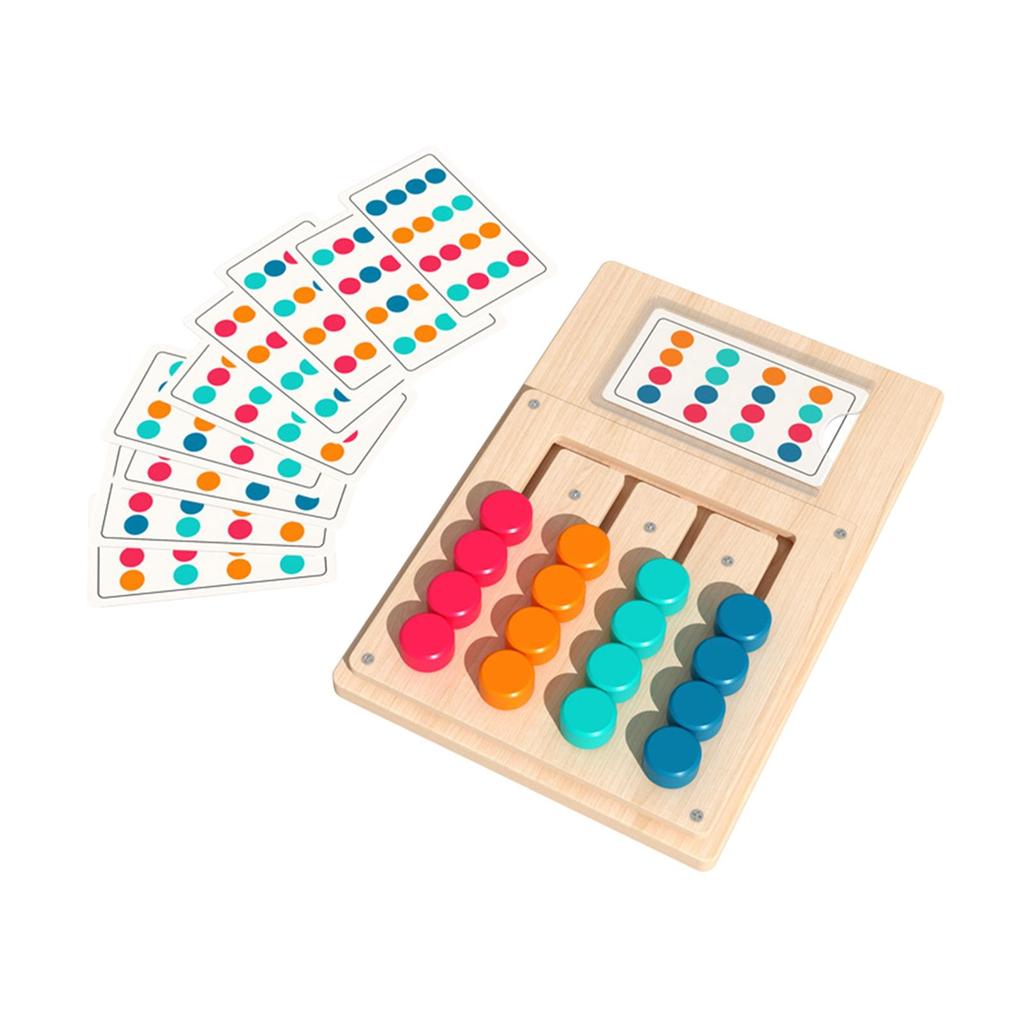 Montessori Preschool Learning Toys, Slide Puzzle Board, Educational Toys Shape Color