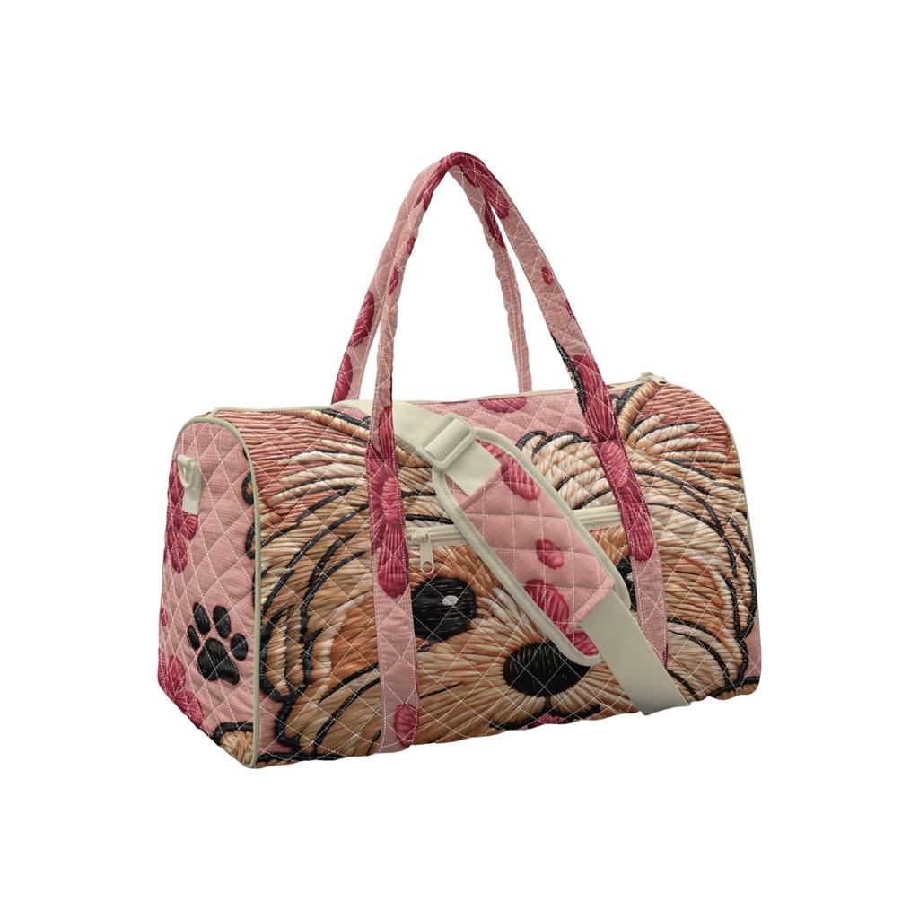 Serie de Pollo 3D Bolso de Viaje de Algodón Acolchado Plegado Bolso de Mano de Moda Estampado para Mujer Bolso de Yoga