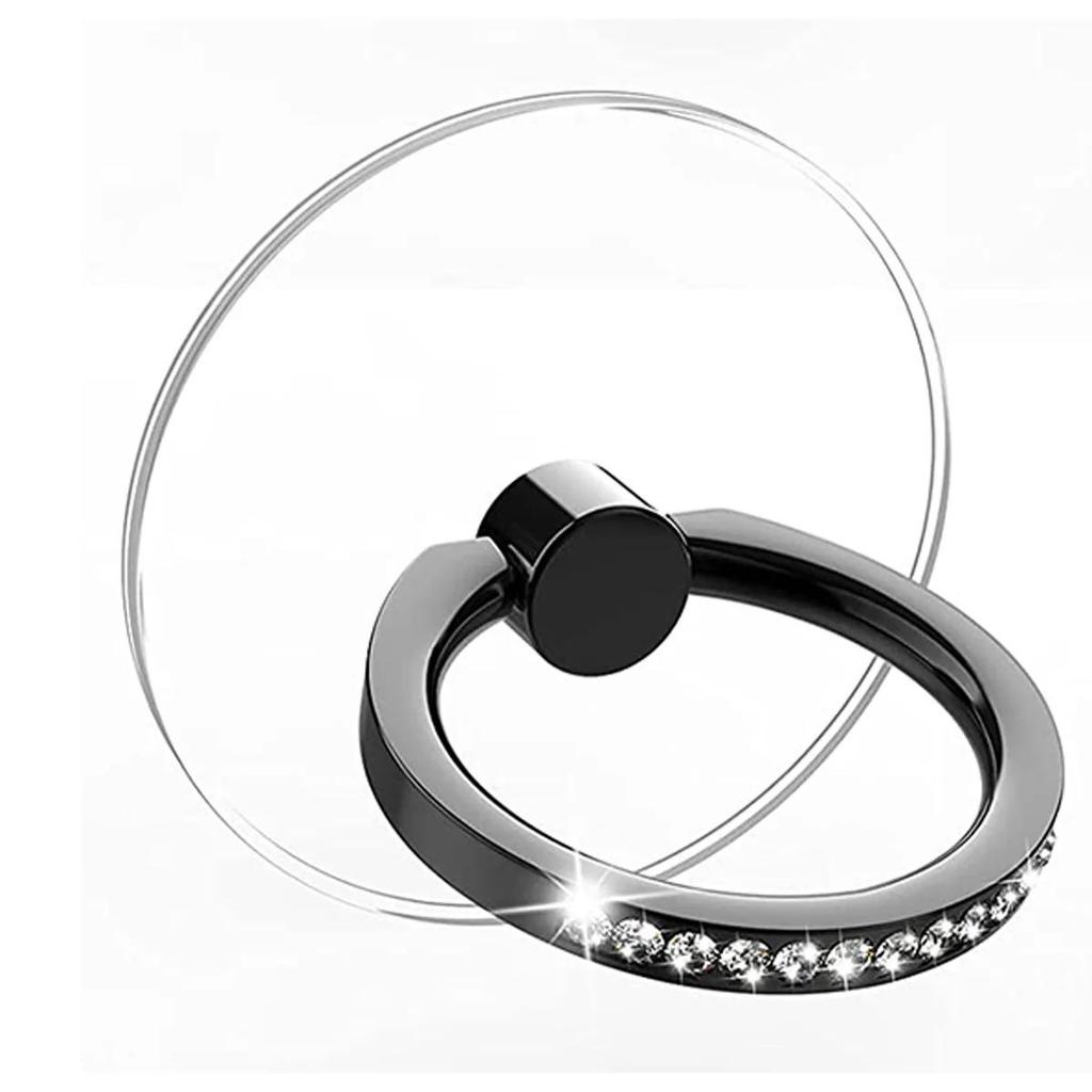 1PC Diamant Telefon Ring Ständer Transparent Finger Grip Transparent 360 ° Drehen Ständer