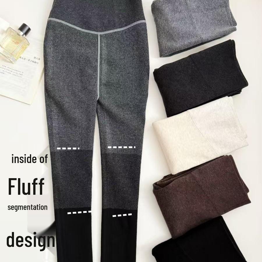 

Miu Series Cotton Barbie Leg-Straightening Micro-Pressure Tights: Fleece-Lined Vertical Stripe Leggings for Autumn/Winter 250g Full Length (80-140 lbs)