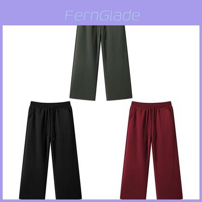 Casual Loose Fit Long Pants With Elastic Waist For Travel And Leisure