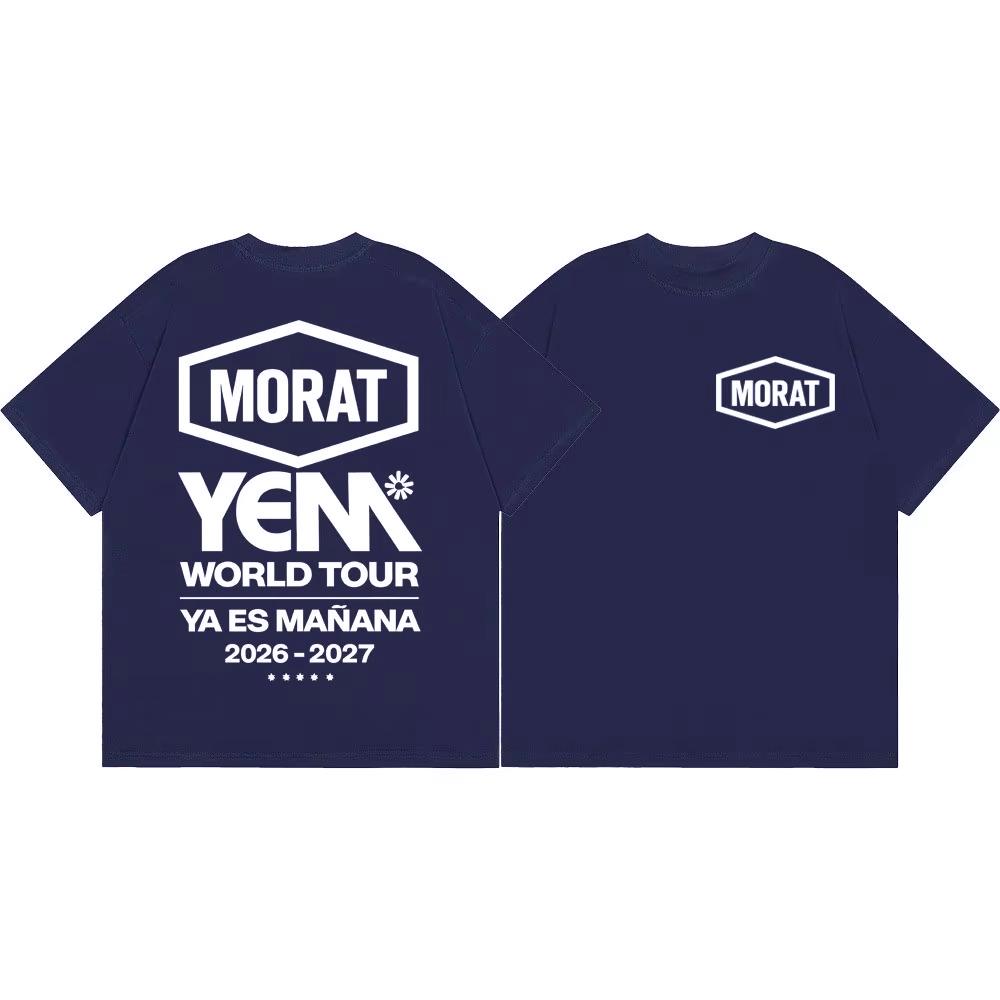 Summer Hot Sale Pop Band Morat World Tour 2026 T Shirt High Street Fashion Trend T-Shirt Unisex Harajuku Hip Hop Punk T-Shirts