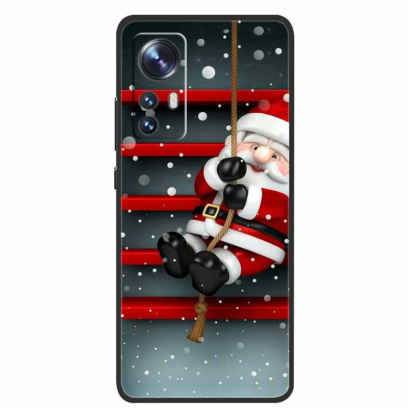Christmas Cartoon Case For Xiaomi 12 Pro Case for Xiaomi Mi 12 Lite 12X 12S Ultra Silicone Soft TPU Cover for Xiaomi 12X Case