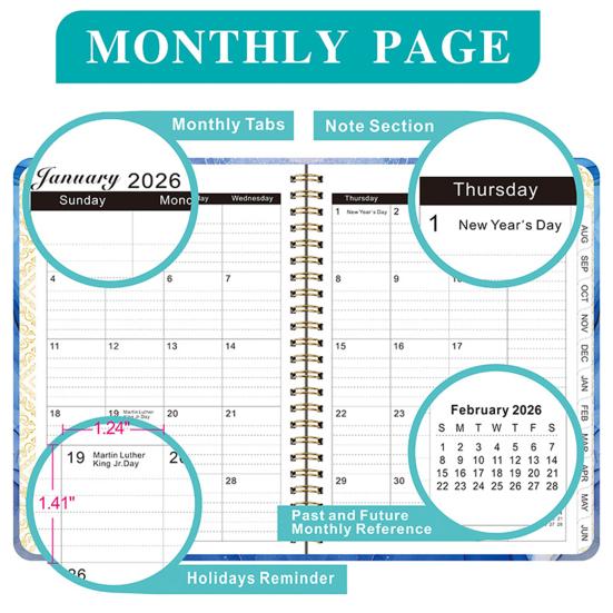 2025-2026 Planner Jul 2025 - Jun 2026 12 Month Daily Weekly Monthly Planner