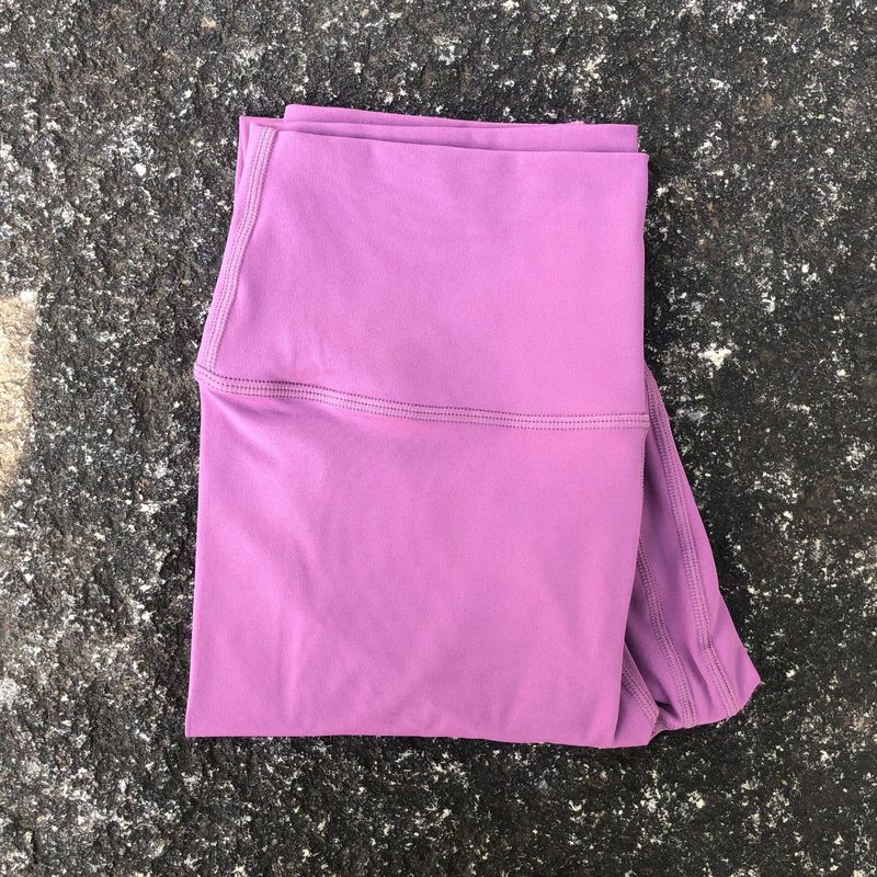 Pure Color High Waist Fashion Ankle-Length Pants Peach Hip Yoga