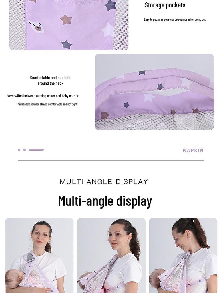 Summer Baby Carrier & Nursing Cover: Multifunctional, Lightweight Sling for Newborns and Toddlers.