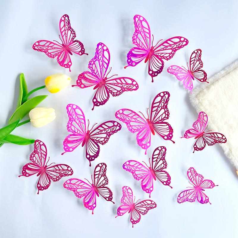 3D Hollow Butterfly Window Decoration Stickers & Photo Prop Crafts
