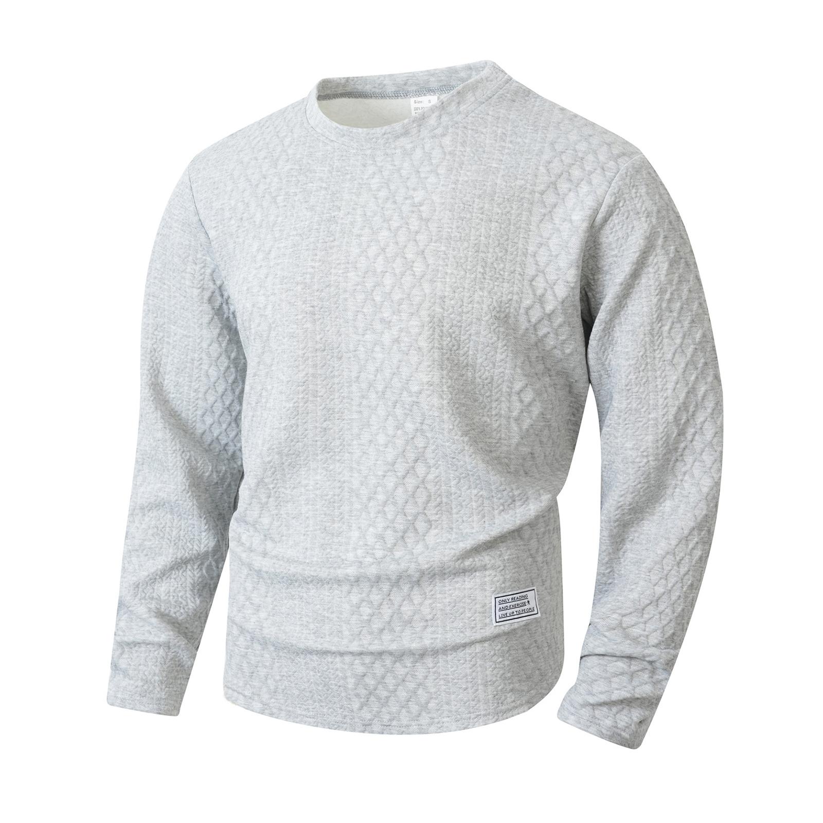 

Мужские пуловеры с кабельным узором, повседневные, с длинным рукавом и круглым вырезом, текстурированные L