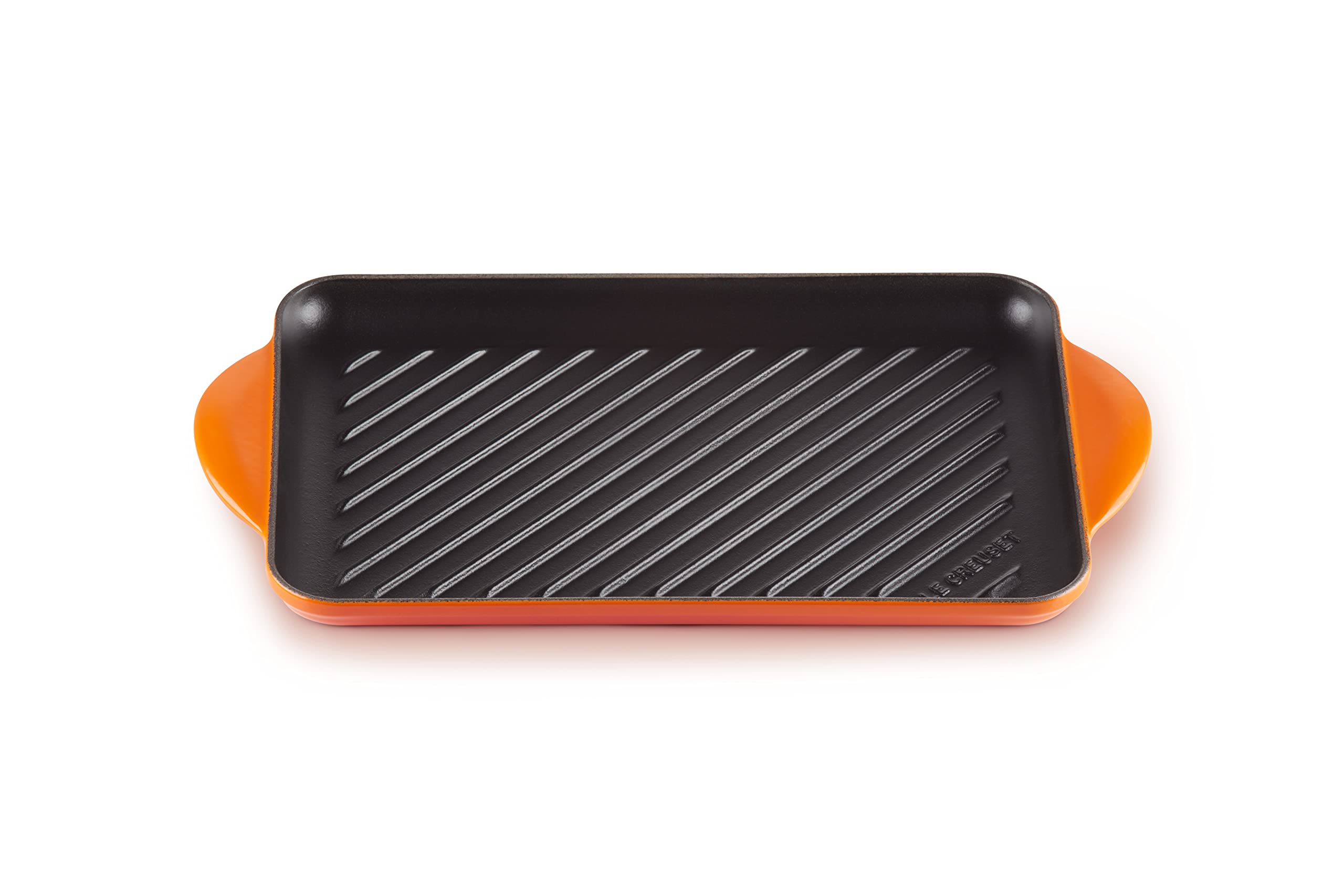 Le Creuset Rectangular Grill 32cm Orange Cast Iron Enamel Double Handle Pot Grill Rectangular 32cm Gas IH Oven Dishwasher Compatible оранжевый