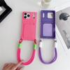Short Rope Lanyard Phone Case For iPhone 17 Air 16 15 14 Plus 13 12 Mini 11 Pro Max X XR XS Max Card Clip Wallet Soft TPU Cover