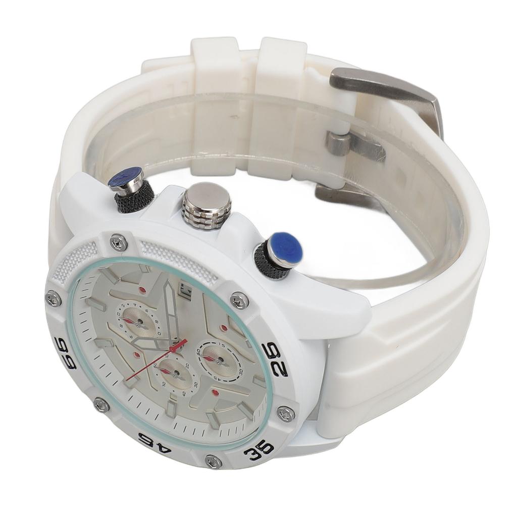 Waterproof Chronograph Watch Fashion Casual Mechanical Silicone Calendar Business Watch for Men