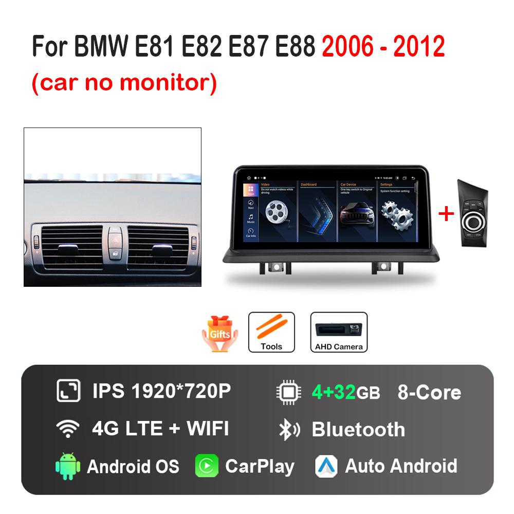 10.25 Inch 1920*720P HD Touch Screen for BMW E81 E82 E87 E88 2006 - 2012 DSP Stereo GPS 4G Android Car Radio Multimedia Player