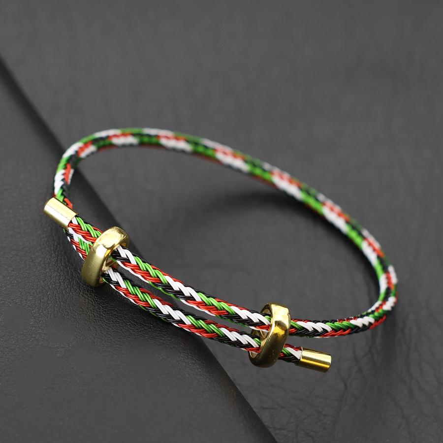Bracelet Homme Unique Manchette Chaîne en Acier Inoxydable Réglable Bracelet Wrap Bracelet Chanceux Rouge Cadeaux Pour Lui Accessoires Décontractés