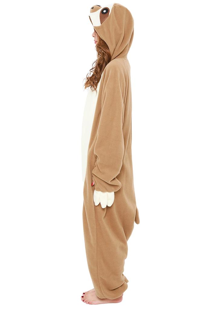 SAZAC Fleece Kigurumi Sloth Adult Jedna velikost pro většinu 2784